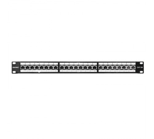 Патч-панель 19", 1U, CAT6A, 24 порта RJ45, экранированная  RN6APPF241  DKC