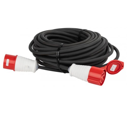Удлинитель силовой IND380-U-1e-5x4-10m-IP44 на 380В в бухте 1 розетка CEE 5P 10м КГ 5х4 32A IP44  Б0057297  ЭРА