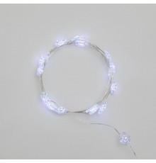 Гирлянда "Снежинки", 2м, 20 диодов, цвет белый  303-010  NEON-NIGHT