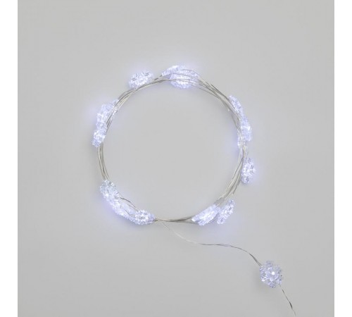 Гирлянда "Снежинки", 2м, 20 диодов, цвет белый  303-010  NEON-NIGHT