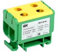 Клемма вводная силовая КВС 6-50 кв.мм. 2-рядная PE IEK  YZN23-050-K52  IEK