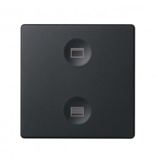 Сенсорный 2-кл выключатель с тематической маркировкой Т2, графит  8000624-038  Simon