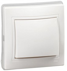КВАРТА Белый Выключатель 1-клавишный 10А ВС10-1-0-КБ-44 IP44  KV-V10-10-44-K01  GENERICA