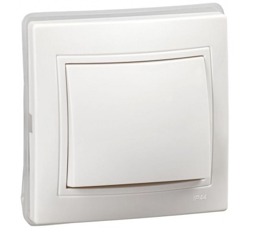 КВАРТА Белый Выключатель 1-клавишный 10А ВС10-1-0-КБ-44 IP44  KV-V10-10-44-K01  GENERICA