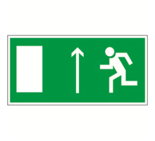Знак безопасности BL-3015B.E12"Направление к эвакуационному выходу прямо (левосторонний)"  a14590  Белый Свет