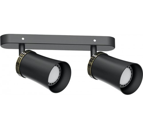 Светильник-спот настенно-потолочный под лампу GU10, черный ML222  41483  FERON