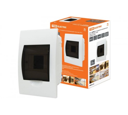 Бокс пластиковый встраиваемый ЩРВ-П-4 модуля IP40  SQ0902-0001  TDM