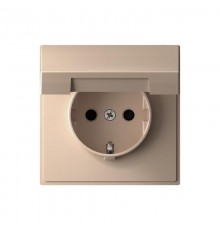 ArtGallery Песочный Розетка с заземлением со шторками с крышкой, 16А, IP20,  механизм, быстрозажим. клем.  GAL001246S  SE