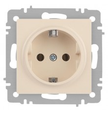 Розетка Intro Accent 6-202-02 2P+E Schuko, 16А-250В, IP20, СУ, слоновая кость  Б0063683  Intro