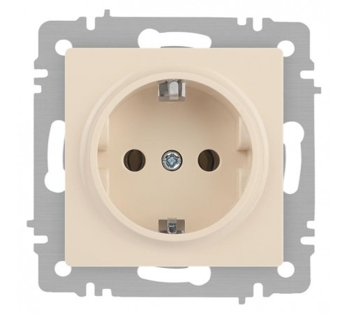 Розетка Intro Accent 6-202-02 2P+E Schuko, 16А-250В, IP20, СУ, слоновая кость  Б0063683  Intro