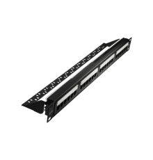 Патч-панель 19", 24хRJ-45, UTP, Cat.5e, 1U  10-0403  SUPRLAN