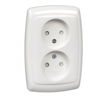 РОНДО С/У Белый Розетка 2-ая б/з с защитными шторками 16А (в сборе)  RS16-225-BI  Schneider Electric