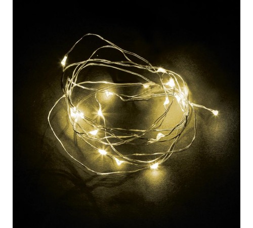 Гирлянда линейная Роса,  50LED 2700К, 5м, IP20 USB, прозрачный шнур, CL575  48183  FERON