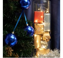 Гирлянда линейная Роса,  100LED 2700К, 10м, IP20 USB, прозрачный шнур, CL576  48186  FERON