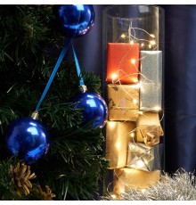 Гирлянда линейная Роса,  100LED 2700К, 10м, IP20 USB, прозрачный шнур, CL576  48186  FERON