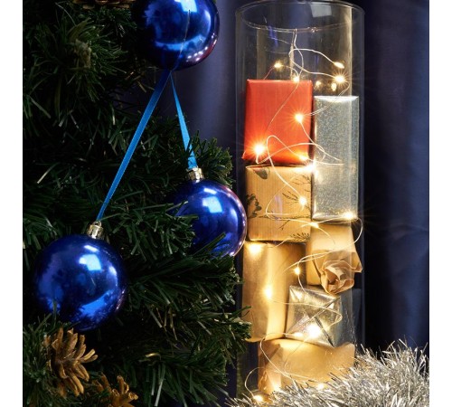 Гирлянда линейная Роса,  50LED 2700К, 5м, IP20 USB, прозрачный шнур, CL575  48183  FERON