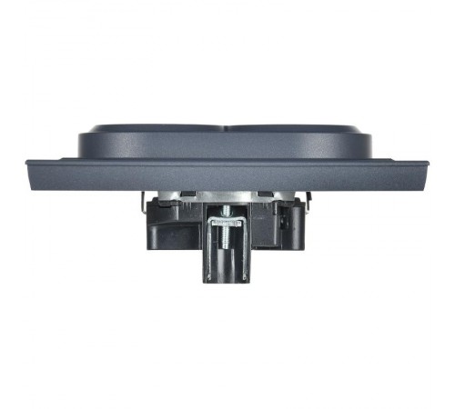 BRITE Розетка 2-ая с заземлением без шторок 16А в сборе РС12-3-БрМ маренго  BR-R21-16-K35-F  IEK