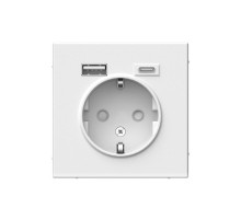 ArtGallery Белый Розетка 16А с 2 USB A+C, 5В/2,4А/3,0А, 2х5В/1,5А, механизм  GAL000132  SE