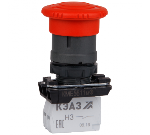 Кнопка КМЕ5522мФС-красный-2но+2нз-гриб-IP54 296732  КЭАЗ