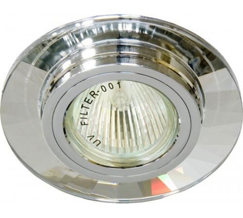 Светильник точечный встраиваемый под лампу 8160-2 MR16 50W G5.3 серебро, серебро/ Silver-Silver  19739  FERON