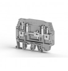 Клеммник измерительный с 2-мя тест.разъемами, 6мм.кв., (серый) WGO10.0.0.3.70592  370592  Klemsan