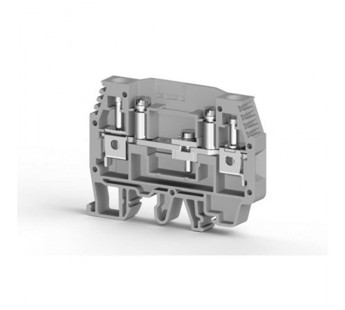 Клеммник измерительный с 2-мя тест.разъемами, 6мм.кв., (серый) WGO10.0.0.3.70592  370592  Klemsan