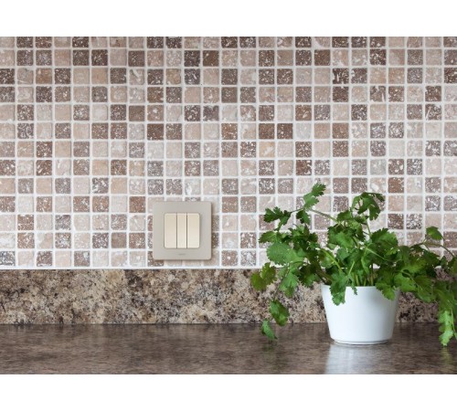 Inspiria Слоновая кость Выключатель 3-клавишный С/У без рамки  673641  Legrand