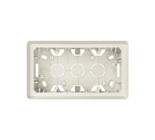 Simon 82 Монтажная коробка для накладного монтажа, 2 поста,  S82 Detail, слоновая кость  8200760-031  Simon