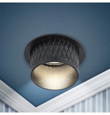 Светильник встраиваемый декоративный DK112 BK MR16 GU5.3 черный  Б0058436  ЭРА