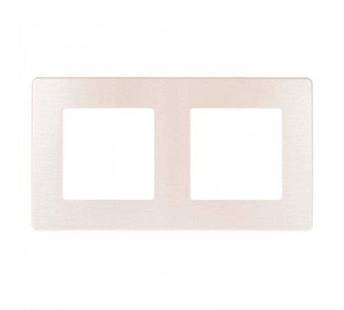 Рамка для розеток и выключателей серия 12 12-5102-15 на 2 поста, сатин, перламутр  Б0052518  ЭРА