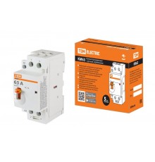 Контактор модульный с ручным управлением КМ63/2-63 2НО 230В АС  SQ0213-0104  TDM