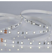 Лента светодиодная нейтральный свет 4000K ULS-2835-60LED/m-8mm-IP20-DC24V-6W/m-5M-W  UL-00002970  Uniel