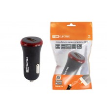 Автомобильное зарядное устройство, АЗУ 1, 2,1 А, 1 USB, черный,  SQ1810-0201  TDM