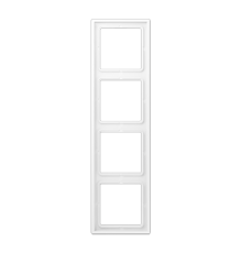 Рамка 4 поста; дюропласт; белый матовый  LS984WWM  Jung