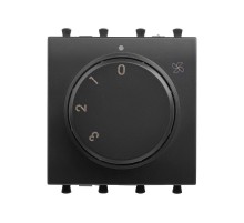 Механизм управления вентиляторами модульный, "Avanti", "Черный матовый", 2 модуля  4412172  DKC