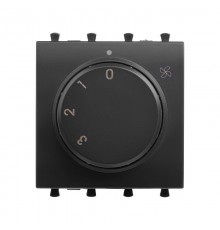 Механизм управления вентиляторами модульный, "Avanti", "Черный матовый", 2 модуля  4412172  DKC