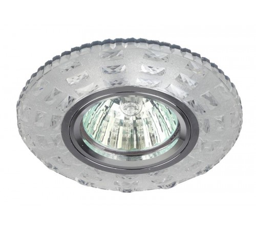 Светильник точечный встраиваемый под лампу DK LD8 MR16 50Вт GU5.3 прозрачный с подсветкой  Б0028083  ЭРА