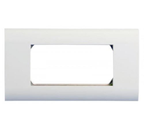 FP-2M45-1-WH Лицевая панель 80х148 мм для 4-х модулей 45х22.5 мм (аналогов Mosaic), металлический каркас  243644  Hyperline