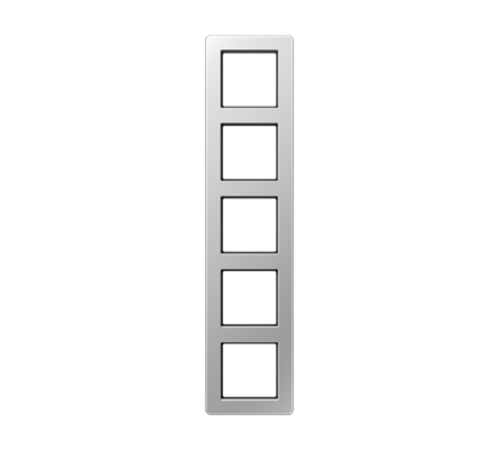 Рамка для вертикальной и горизонтальной установки, 5 постов; термопласт; алюминий; A FLOW  AF585BFAL  Jung