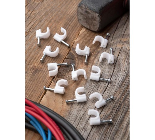 Скоба крепежная круглая (7мм.) (50шт.) EKF PROxima  plcn-sr-7  EKF