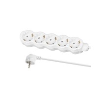 Удлинитель бытовой "Люкс" 5 гнезд, 2 м, с/з, с з/ш, ПВС 3х1 мм2, 16 А, 250 В, 3500 Вт  SQ1303-4035  TDM