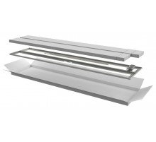 Дверь перфор. двустворч. для шкафа LINEA N 47U 600мм сер  LN35-47U6X-D2P  ITK