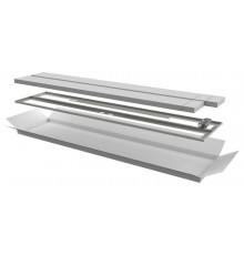 Дверь перфор. двустворч. для шкафа LINEA N 47U 600мм сер  LN35-47U6X-D2P  ITK