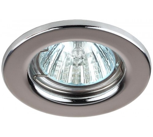 Светильник точечный встраиваемый под лампу ST1 50Вт MR16 хром штампованный  C0043799  ЭРА