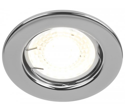 Светильник точечный встраиваемый под лампу ST1 50Вт MR16 хром штампованный  C0043799  ЭРА