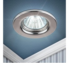 Светильник точечный встраиваемый под лампу ST1 50Вт MR16 хром штампованный  C0043799  ЭРА