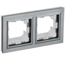 BRITE Рамка 2-ая IP44 РУ-2-БрС-44 сталь  BR-M22-44-K46  IEK