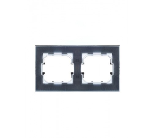 BRITE Рамка 2-ая IP44 РУ-2-БрС-44 сталь  BR-M22-44-K46  IEK