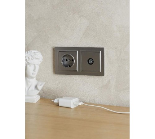 BRITE Рамка 2-ая IP44 РУ-2-БрС-44 сталь  BR-M22-44-K46  IEK