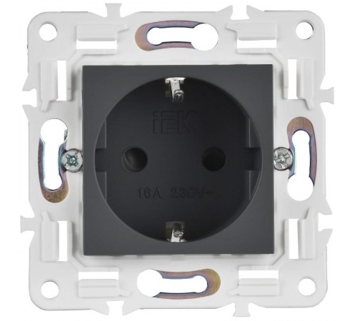 SKANDY Розетка с з/к/ш 16А SK-R04G графит  SK-R14-16-K53  IEK